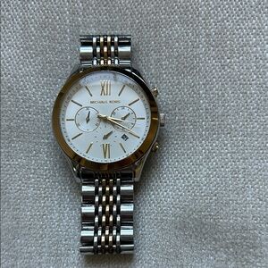 Michael Kors Two-Tone Silver and Gold Chronograph Watch